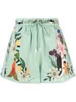 ALEMAIS short Meagan en lin - Vert