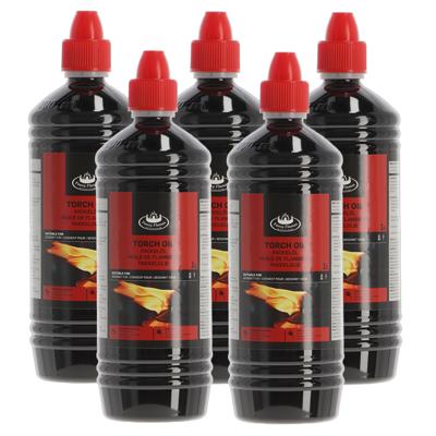 Fancy Flames Fakkelolie - 5x - 1 liter - lange brandduur - voor buitengebruik