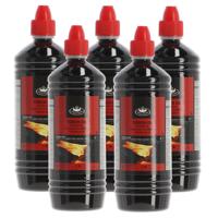 Fancy Flames Fakkelolie - 5x - 1 liter - lange brandduur - voor buitengebruik