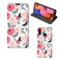 Samsung Galaxy A20s Smart Cover Butterfly Roses - thumbnail