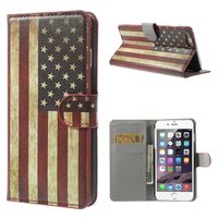 Stars and stripes iPhone 6 plus portemonnee hoes - thumbnail