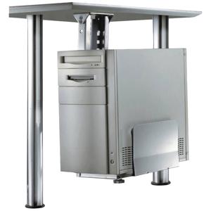 Neomounts CPU-D200SILVER CPU-D200SILVER PC-houder Onder tafel Zilver Belastbaar tot: 30 kg