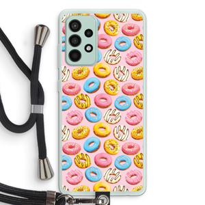 Pink donuts: Samsung Galaxy A52s 5G Transparant Hoesje met koord
