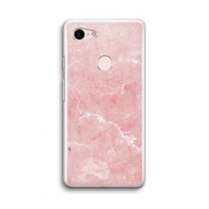Roze marmer: Google Pixel 3 Transparant Hoesje