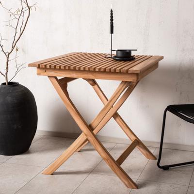 Nohr Inklapbare Bistrotafel 'Leea' Teakhout, 70 x 70cm