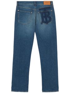 Burberry jean droit à logo - Bleu