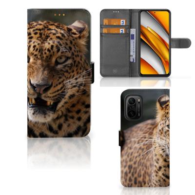 Poco F3 | Xiaomi Mi 11i | Telefoonhoesje | Met pasjeshouder | Luipaard