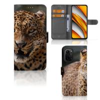Poco F3 | Xiaomi Mi 11i | Telefoonhoesje | Met pasjeshouder | Luipaard