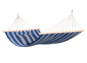 'Lobos' Spreaderbar Eénpersoons Hangmat - 120 kg - Blauw - Spreidstang - 123 Hammock