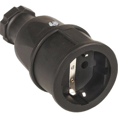 Rubberen contrastekker "SIROX" zwart IP20