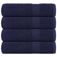 VidaXL Badhanddoeken frogn 4 st 100x150 cm 360 g/m² marineblauw