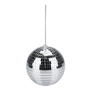 Grote discobal kerstbal - zilver - D15 cm - kunststof - discobol - disco - kerstversiering