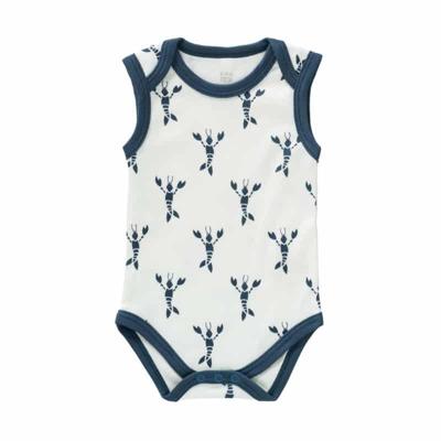 Fresk romper zonder mouw Lobster Indigo Blue-3-6 mnd