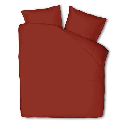 Dekbedovertrek Luna Uni Rood 200x200 Cm Effen 200x200 Cm Luna Bedding - Dekbed-Discounter.nl