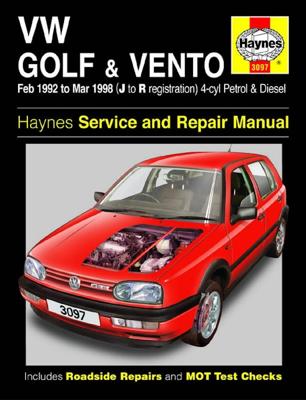 Haynes Werkplaatshandboek VW Golf & Vento benzine & Diesel (Feb 92 - Mar 98) J to R 3097