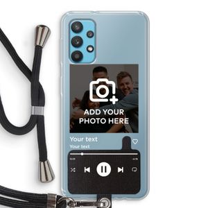 Music Player: Samsung Galaxy A32 4G Transparant Hoesje met koord