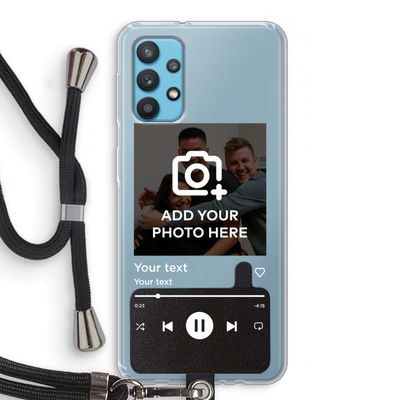 Music Player: Samsung Galaxy A32 4G Transparant Hoesje met koord