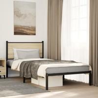 Bedframe zonder matras metaal sonoma eikenkleurig 100x200 cm