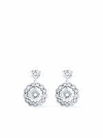 David Morris boucles d'oreilles pendantes Elizabeth en or blanc 18ct ornées de diamants - Argent - thumbnail