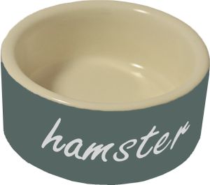 Hamster eetbak steen grijs diameter 8 cm - Gebr. de Boon