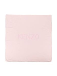 Kenzo Kids couverture à logo brodé - Rose