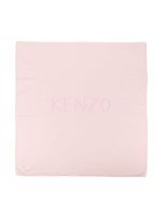 Kenzo Kids couverture à logo brodé - Rose