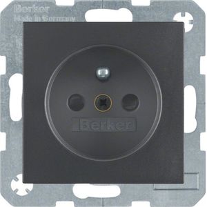 Berker S1 B1/B3 wandcontactdoos met Penaarde 1-voudig antraciet mat 6768761606