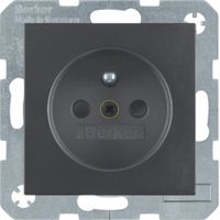 Berker S1 B1/B3 wandcontactdoos met Penaarde 1-voudig antraciet mat 6768761606