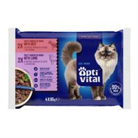 OPTIVITAL Lamb and beef - nat kattenvoer - 4x85g
