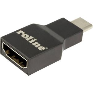 Roline 12.03.3224 Adapter [1x USB-C stekker - 1x HDMI-bus] Grijs