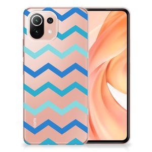 Xiaomi Mi 11 Lite | 11 Lite 5G NE TPU bumper Zigzag Blauw