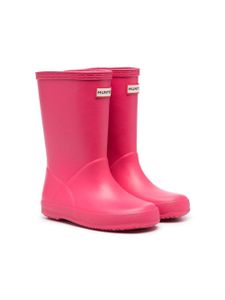 Hunter Kids bottes de pluie à patch logo - Rose