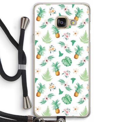 Ananas bladeren: Samsung Galaxy A3 (2016) Transparant Hoesje met koord
