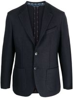 ETRO blazer en jacquard à motif Tie - Bleu