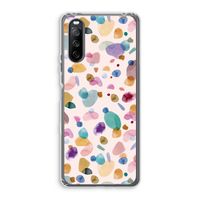 Terrazzo Memphis Pink: Sony Xperia 10 III Transparant Hoesje - thumbnail