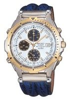 Horlogeband Seiko 7T32-7C40 / SDW612P1 / SDW612P6 Leder Blauw 18mm