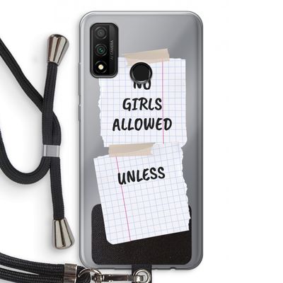 No Girls Allowed Unless: Huawei P Smart (2020) Transparant Hoesje met koord