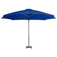 The Living Store Hangende Parasol - Azuurblauw - 300 x 238 cm - UV-beschermend polyester - thumbnail