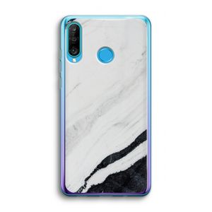 Elegante marmer: Huawei P30 Lite Transparant Hoesje