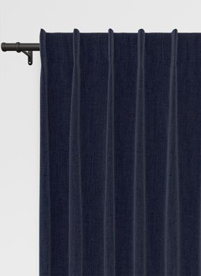 Orkney gordijn - Blauw met enkele plooi