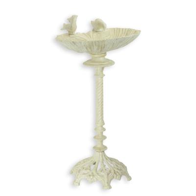 A CAST IRON BIRD BATH