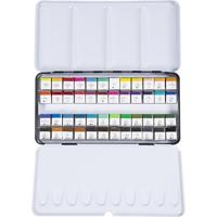 Creativ Company Art aquarelverf, ½-pan, afm 10x15x20 mm, standaardkleuren, 48 kleur/ 1 doos