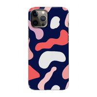 Memphis Shapes Pink: Volledig geprint iPhone 12 Hoesje