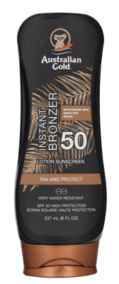 Australian Gold Instant Bronzer Lotion Sunscreen SPF50 237 ml