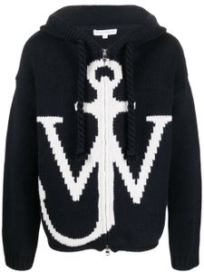 JW Anderson hoodie à logo en intarsia - Bleu