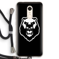 Angry Bear (black): Xiaomi Redmi 5 Transparant Hoesje met koord Angry Bear (black): Xiaomi Redmi 5 Transparant Hoesje met koord