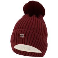 Heatkeeper Thermo Muts met Pompon Dames Burgundy