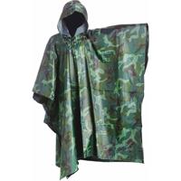 Regenponcho - camouflage leger print - met capuchon - volwassenen