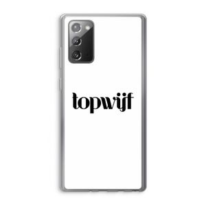 Topwijf Wit: Samsung Galaxy Note 20 / Note 20 5G Transparant Hoesje