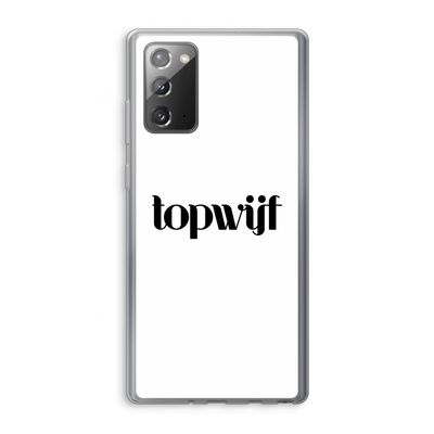 Topwijf Wit: Samsung Galaxy Note 20 / Note 20 5G Transparant Hoesje